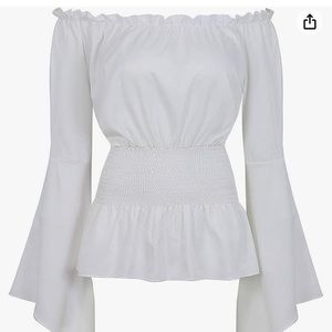 Renaissance Blouse Gothic Peasant Tops Summer Long Sleeve